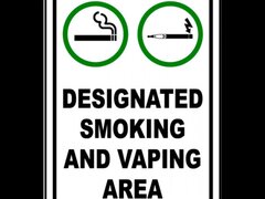 Designated smoking and vaping area signs