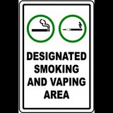 Designated smoking and vaping area signs